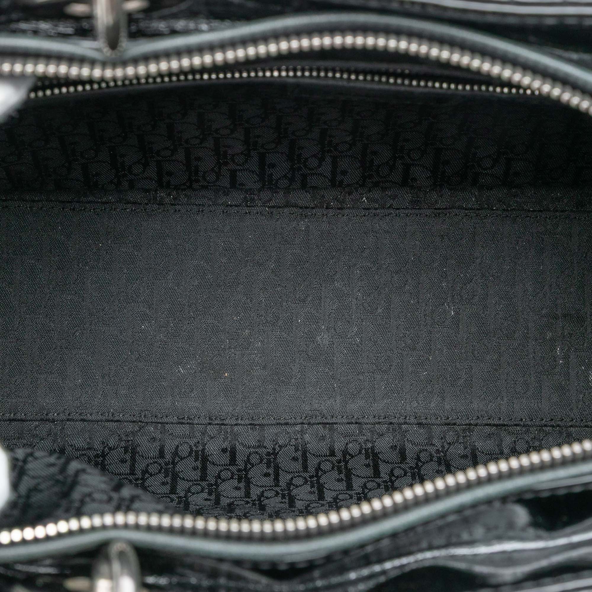 Large Patent Cannage Lady Dior - Image 4
