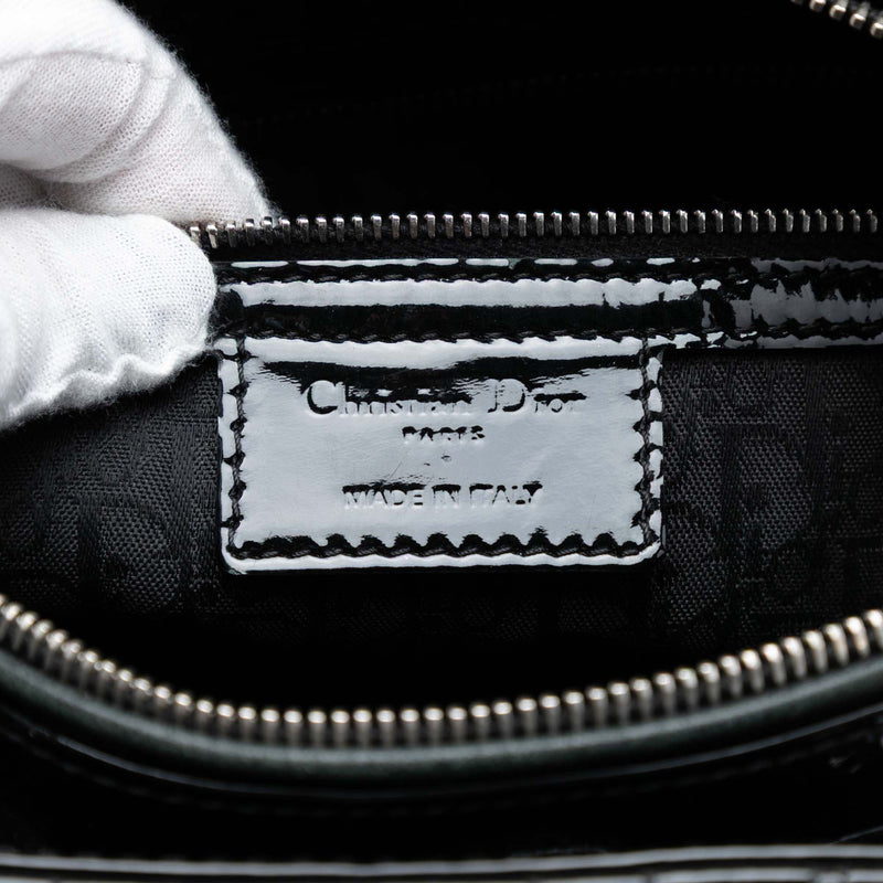Large Patent Cannage Lady Dior - Image 5