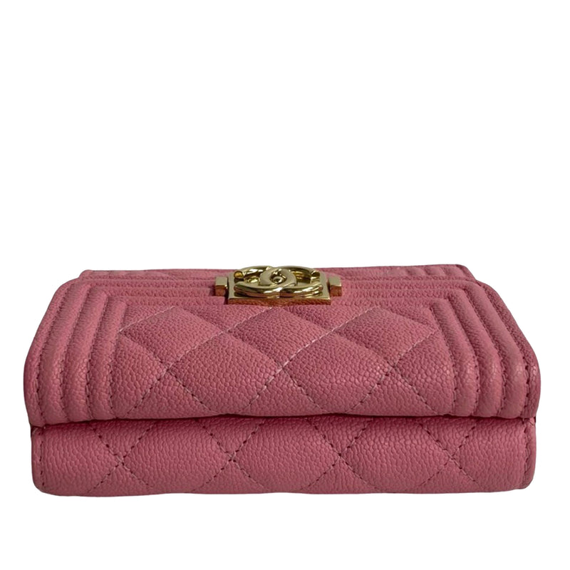 Quilted Caviar Boy Flap Compact Wallet - Image 10