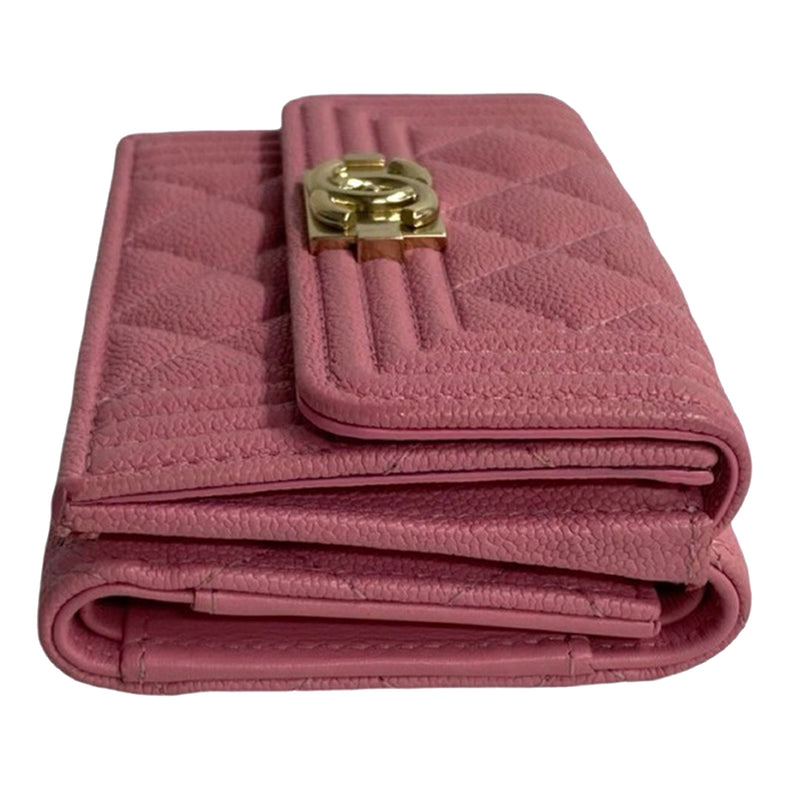 Quilted Caviar Boy Flap Compact Wallet - Image 12