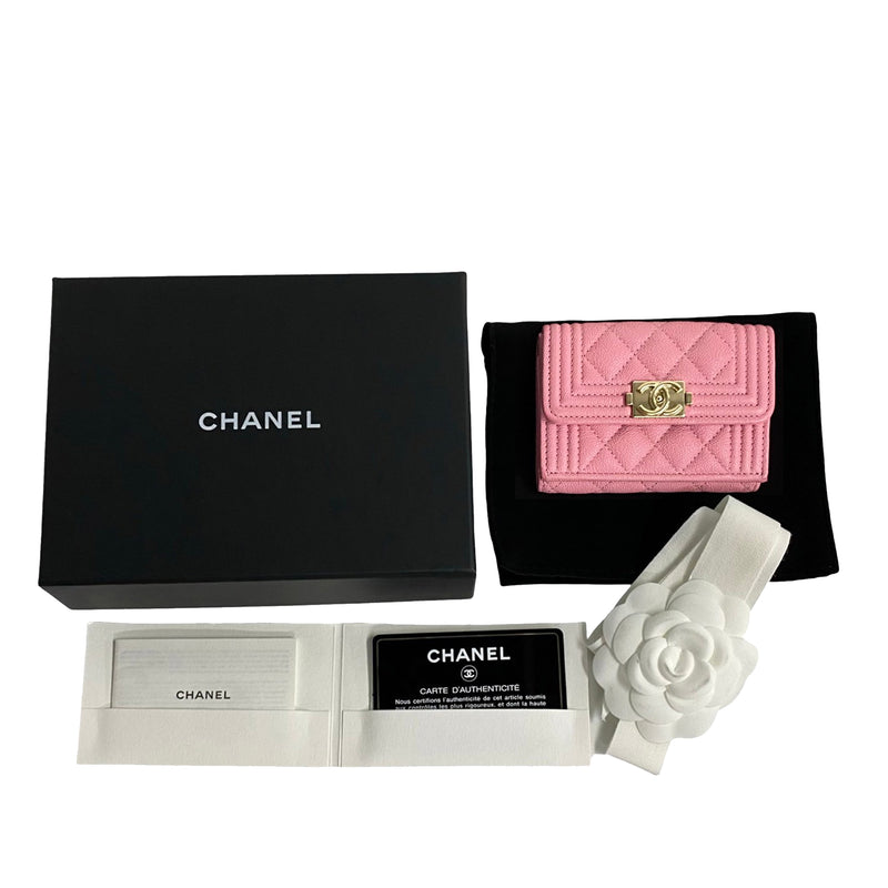 Quilted Caviar Boy Flap Compact Wallet - Image 13
