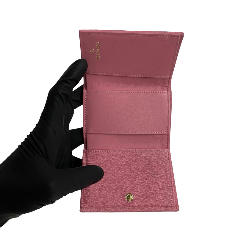 Quilted Caviar Boy Flap Compact Wallet - Image 3