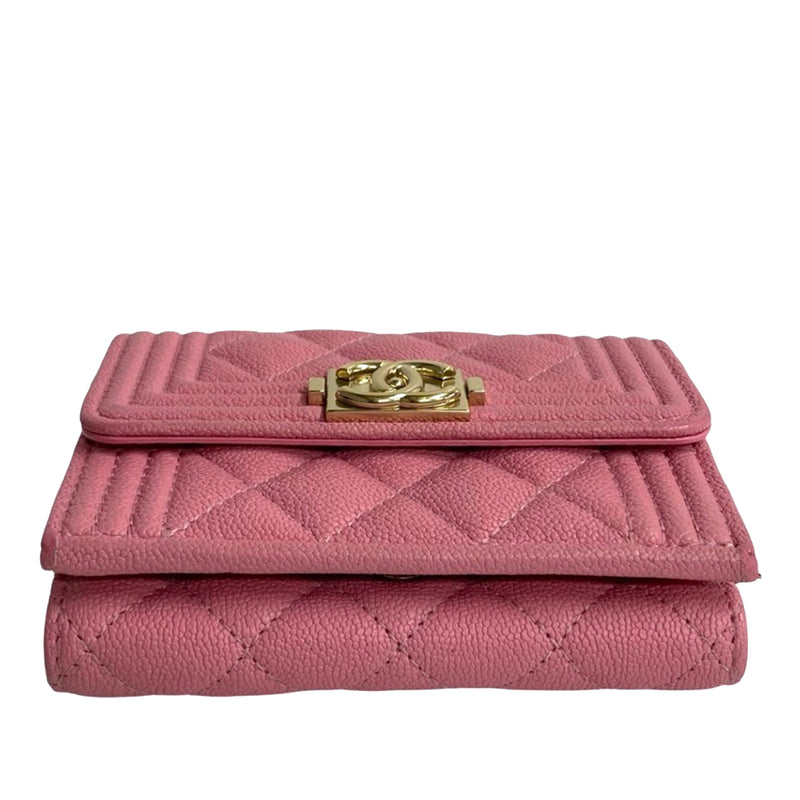 Quilted Caviar Boy Flap Compact Wallet - Image 9