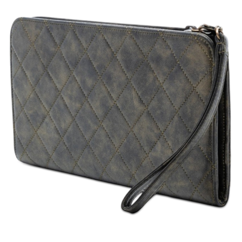 Metallic Lambskin CC Chain Fringe Clutch - Image 2