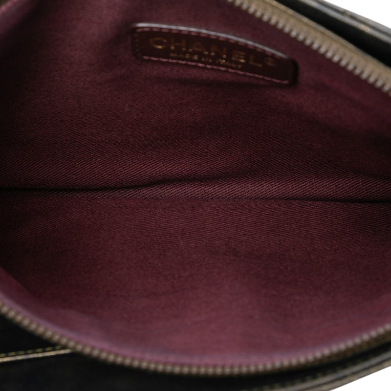 Metallic Lambskin CC Chain Fringe Clutch - Image 4