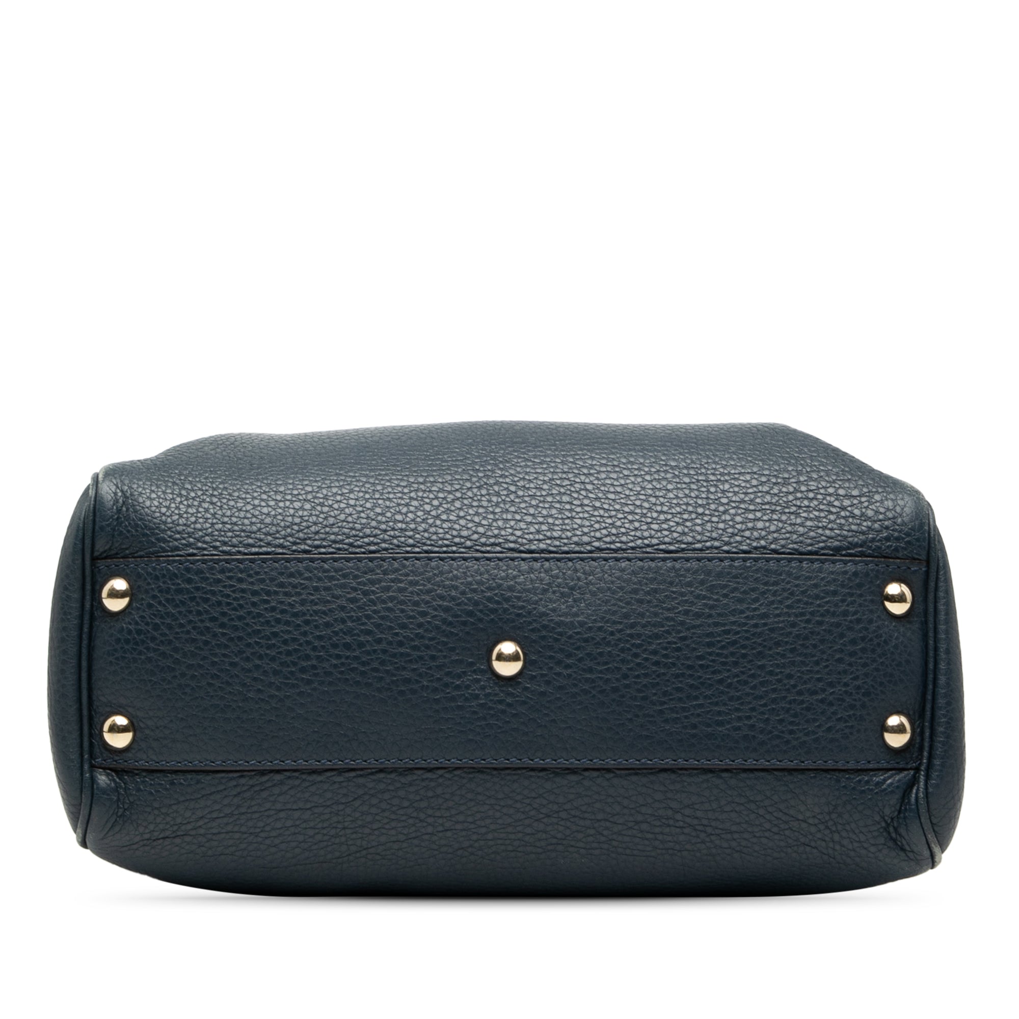 Small Calfskin Bamboo Shopper Satchel - Image 3