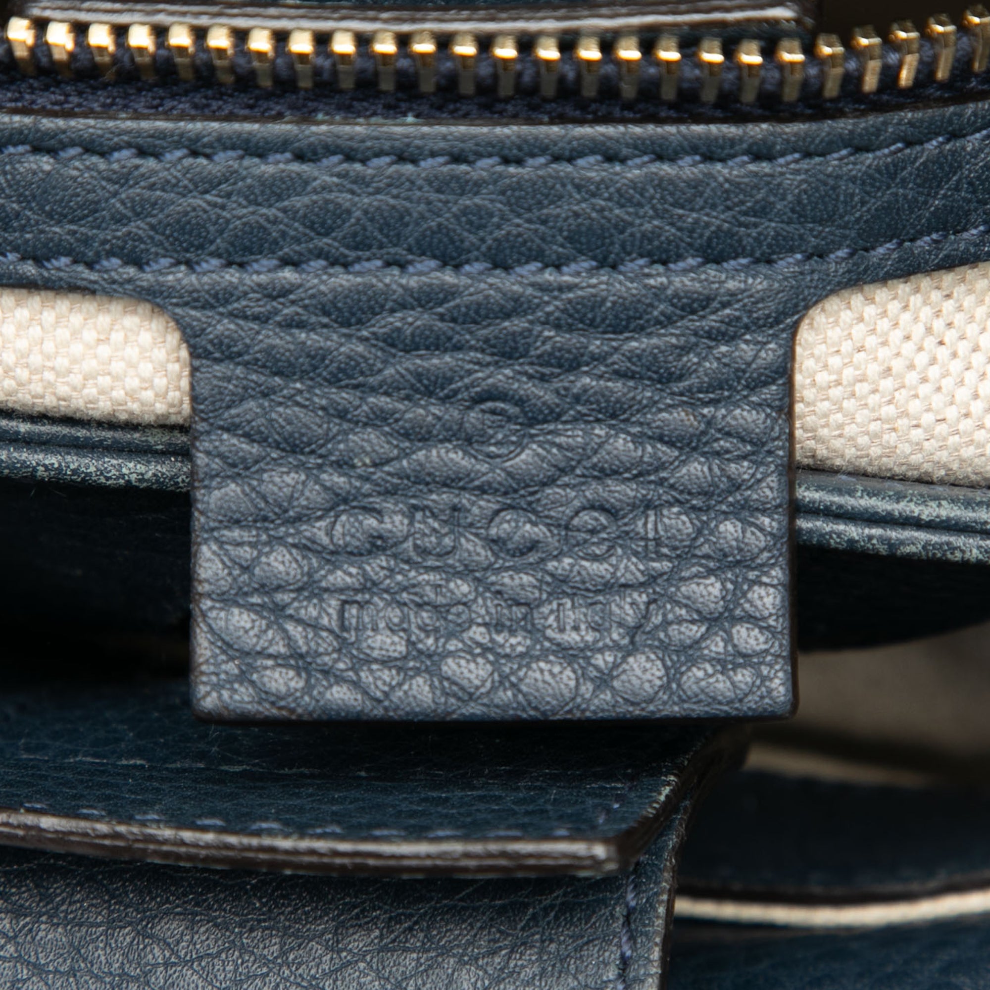 Small Calfskin Bamboo Shopper Satchel - Image 5
