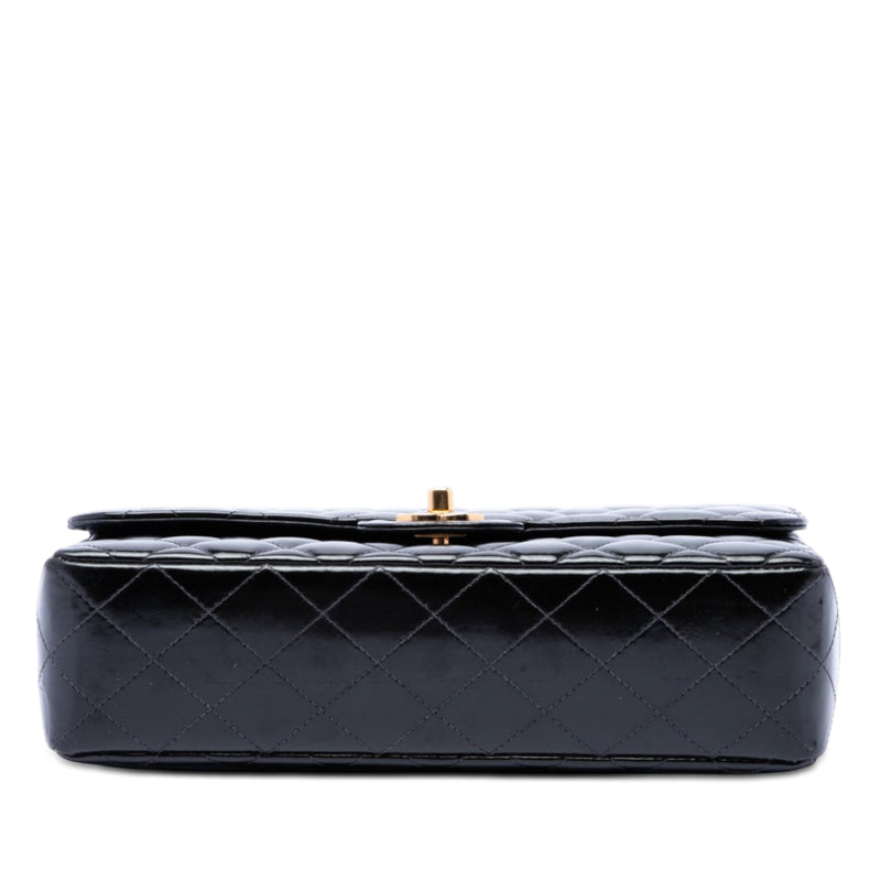 Medium CC Quilted Patent Rectangular Kelly Top Handle Bag - Image 3