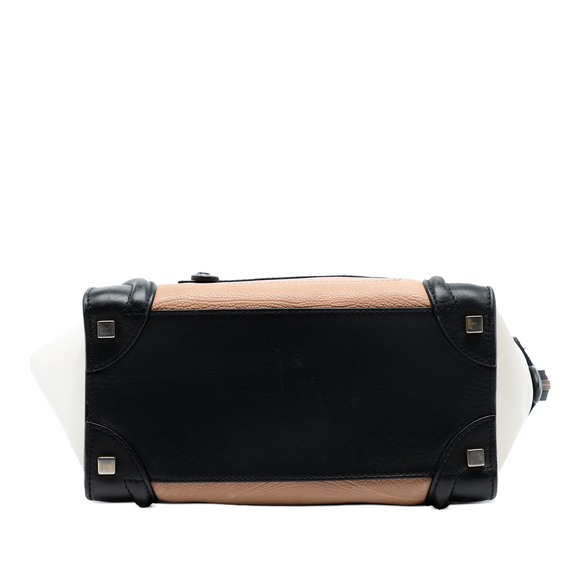 Micro Tricolor Leather Luggage Tote - Image 3