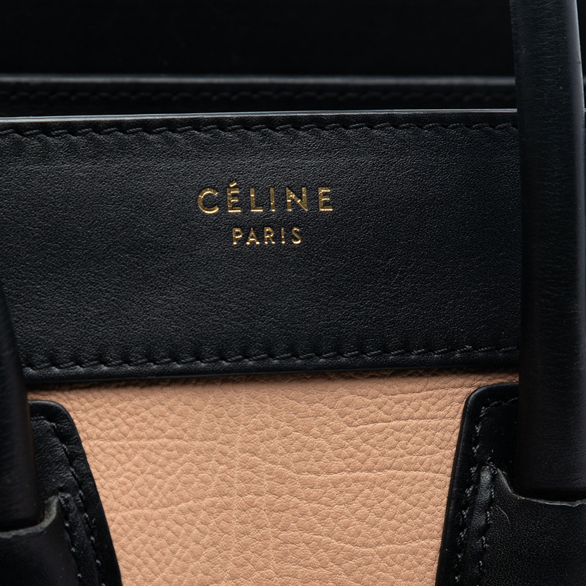 Micro Tricolor Leather Luggage Tote - Image 5