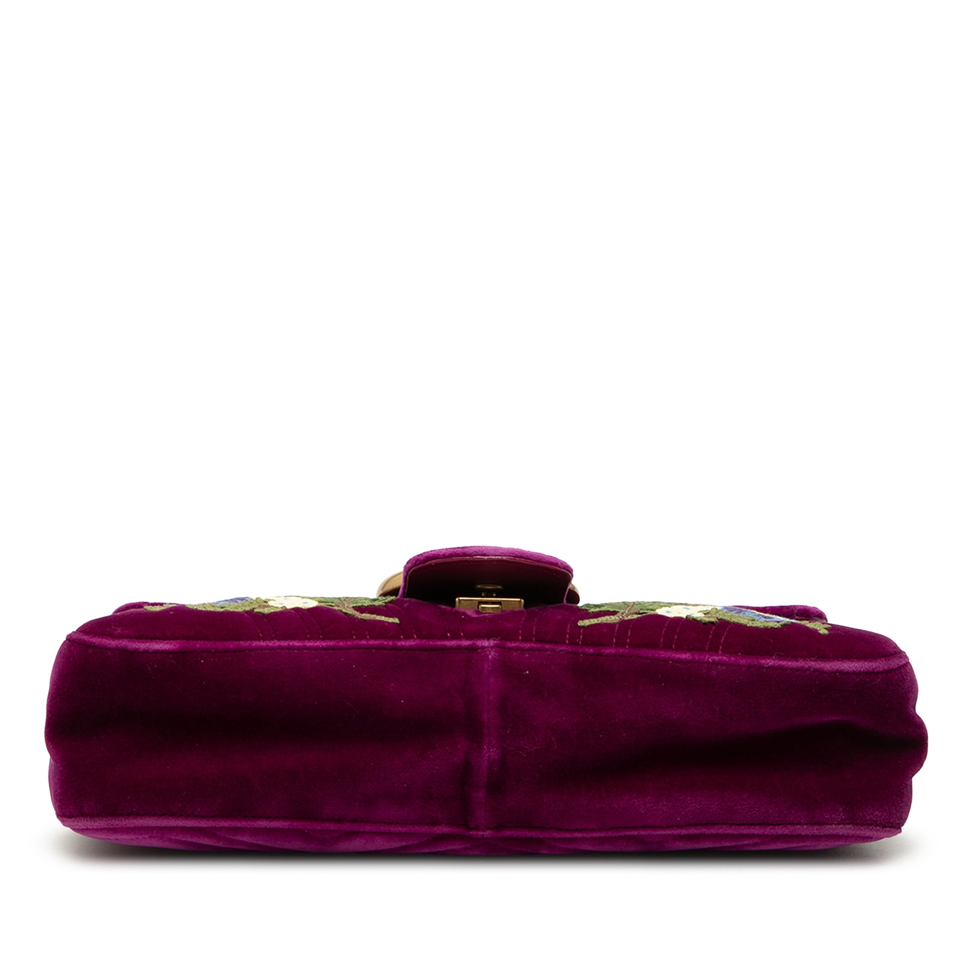 Large GG Marmont Embroidered Matelasse Velvet Loved Flap Crossbody - Image 3
