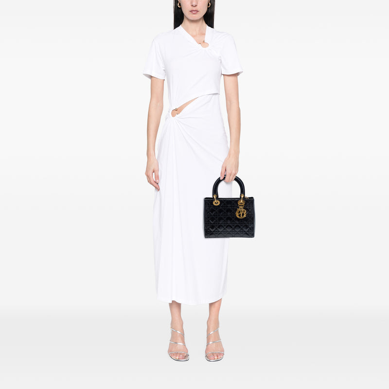 Medium Patent Cannage Lady Dior - Image 7