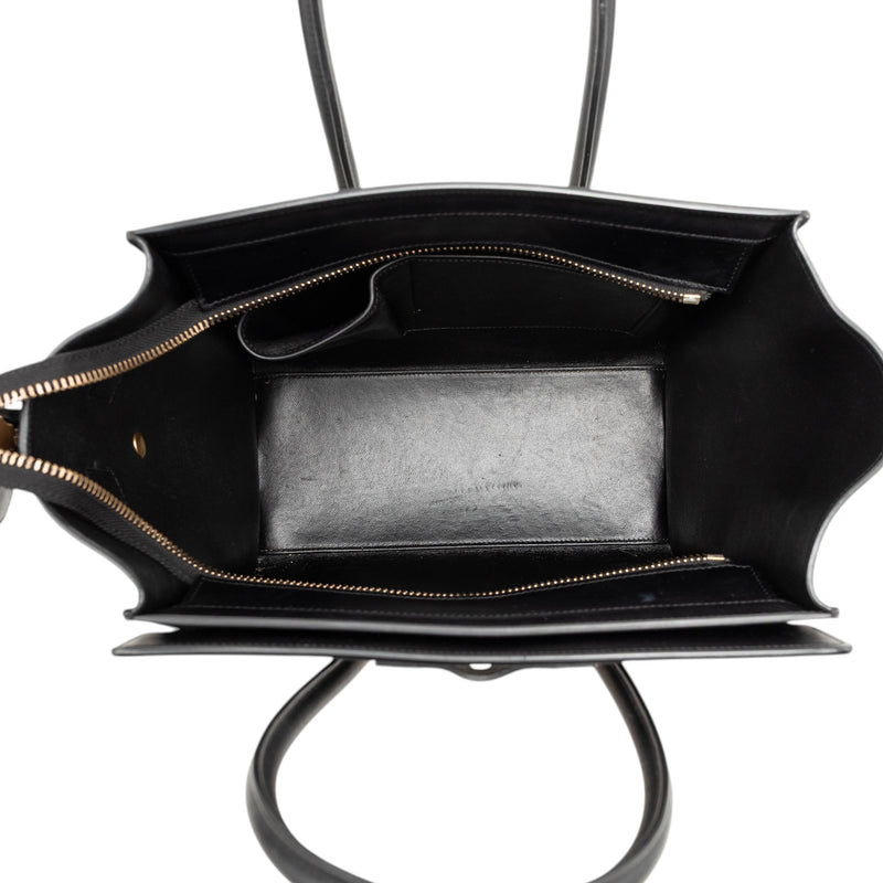 Micro Bicolor Nubuck and Drummed Calfskin Luggage Tote - Image 4