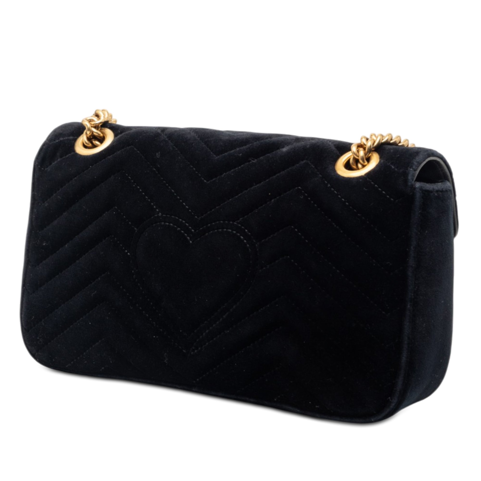 Medium GG Marmont Matelasse Velvet Crystal Embellished Shoulder Bag - Image 2