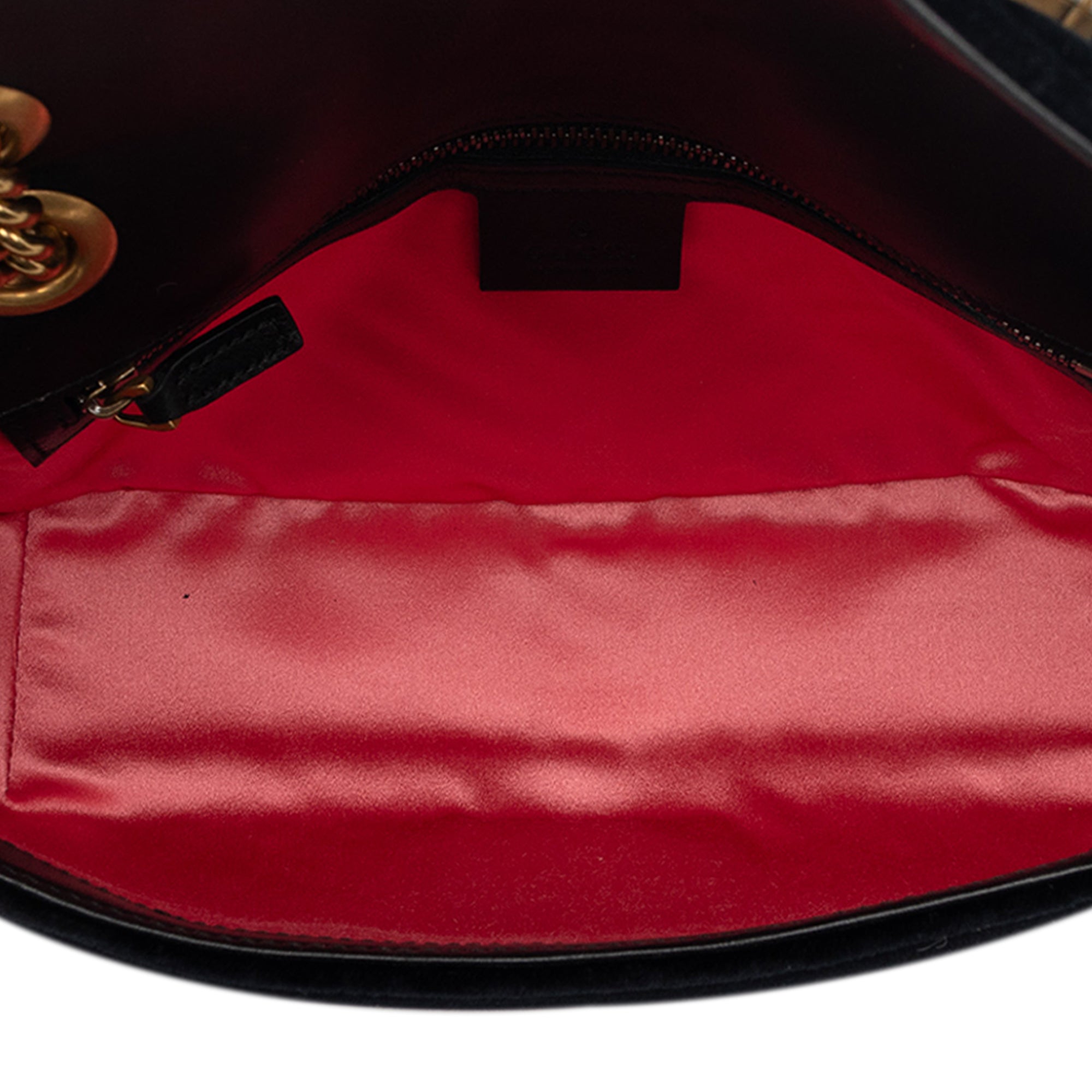 Medium GG Marmont Matelasse Velvet Crystal Embellished Shoulder Bag - Image 4