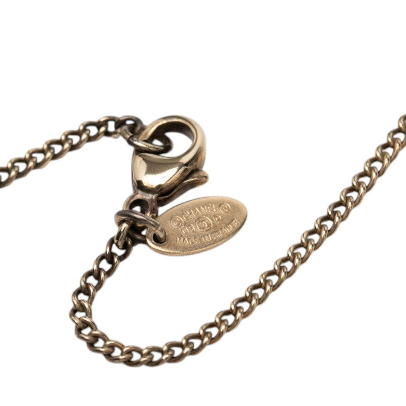 CC Gold Plated Enamel Pendant Necklace - Image 5