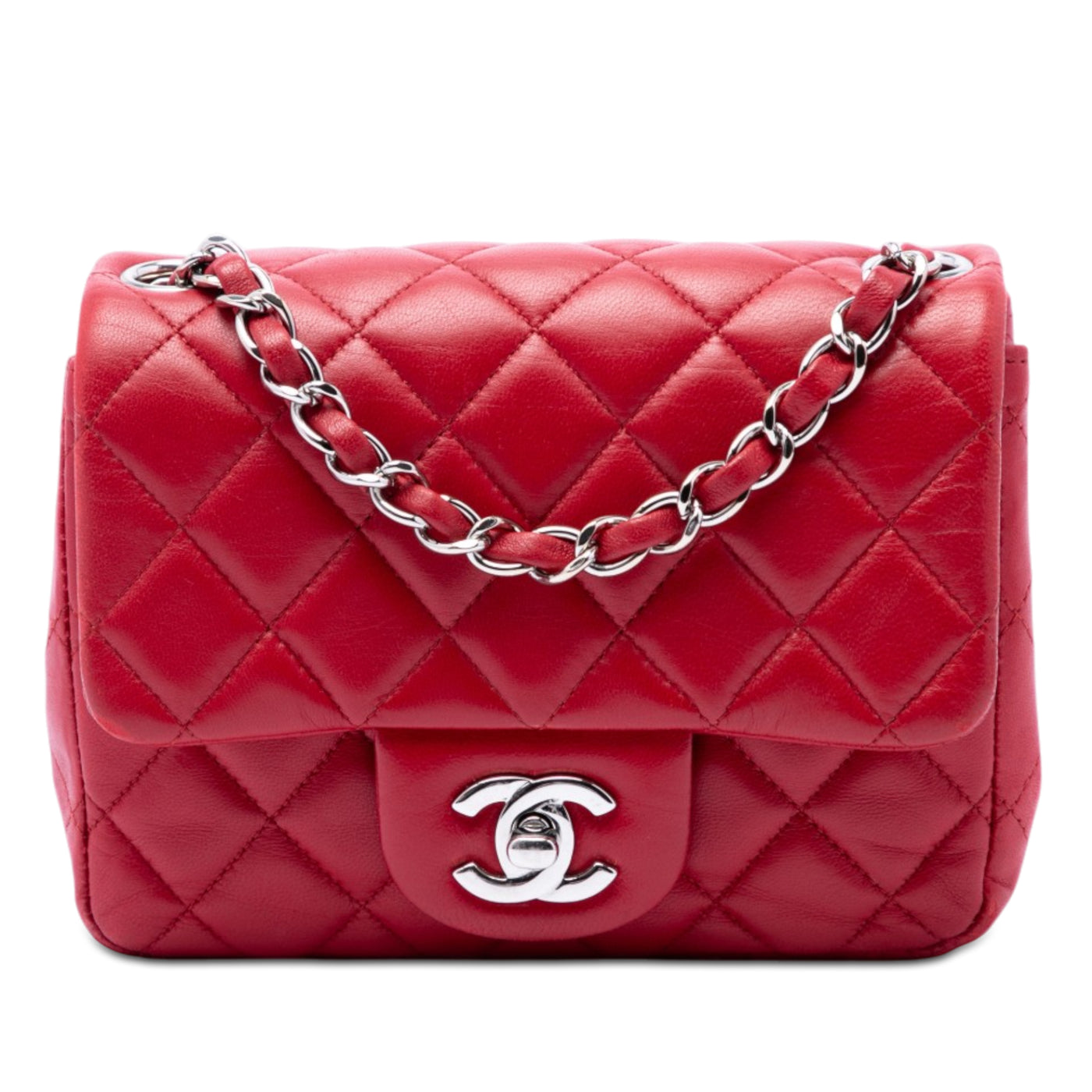 Mini Square Classic Lambskin Single Flap - Image 1
