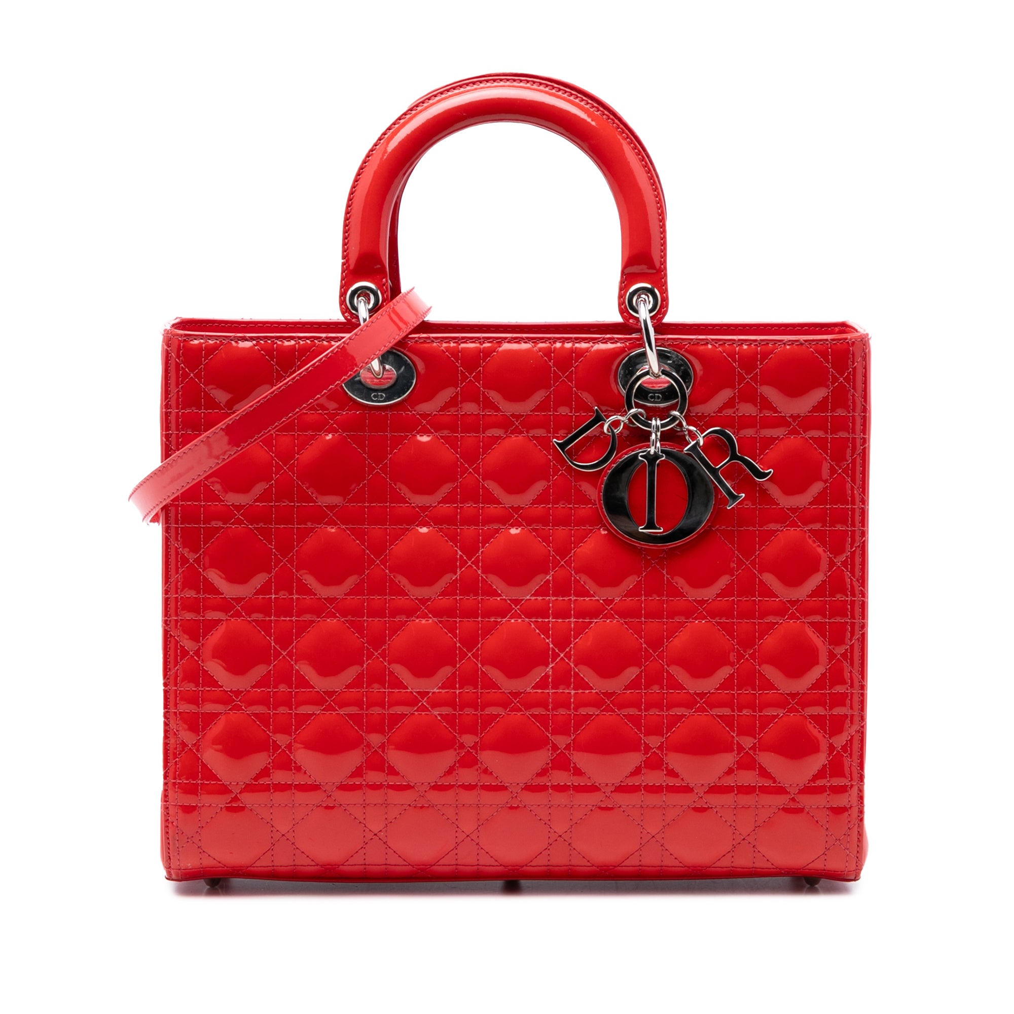 Large Patent Cannage Lady Dior - Image 1