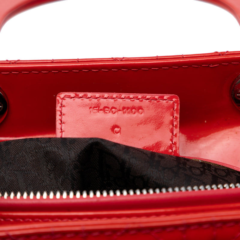 Large Patent Cannage Lady Dior - Image 5