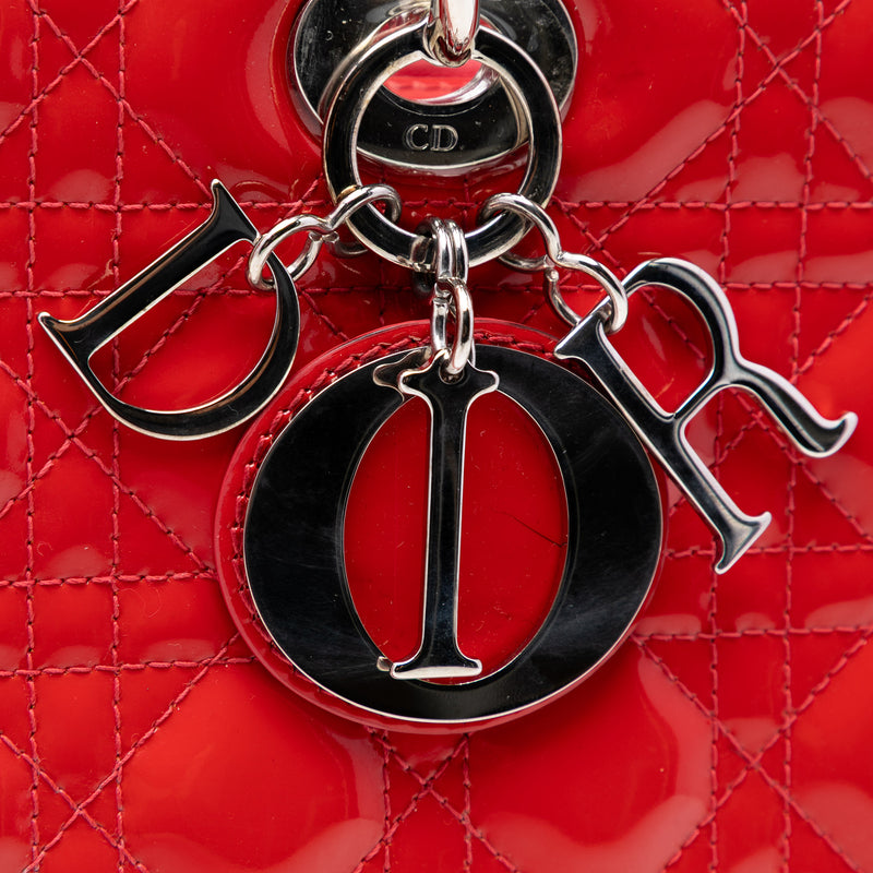 Large Patent Cannage Lady Dior - Image 6
