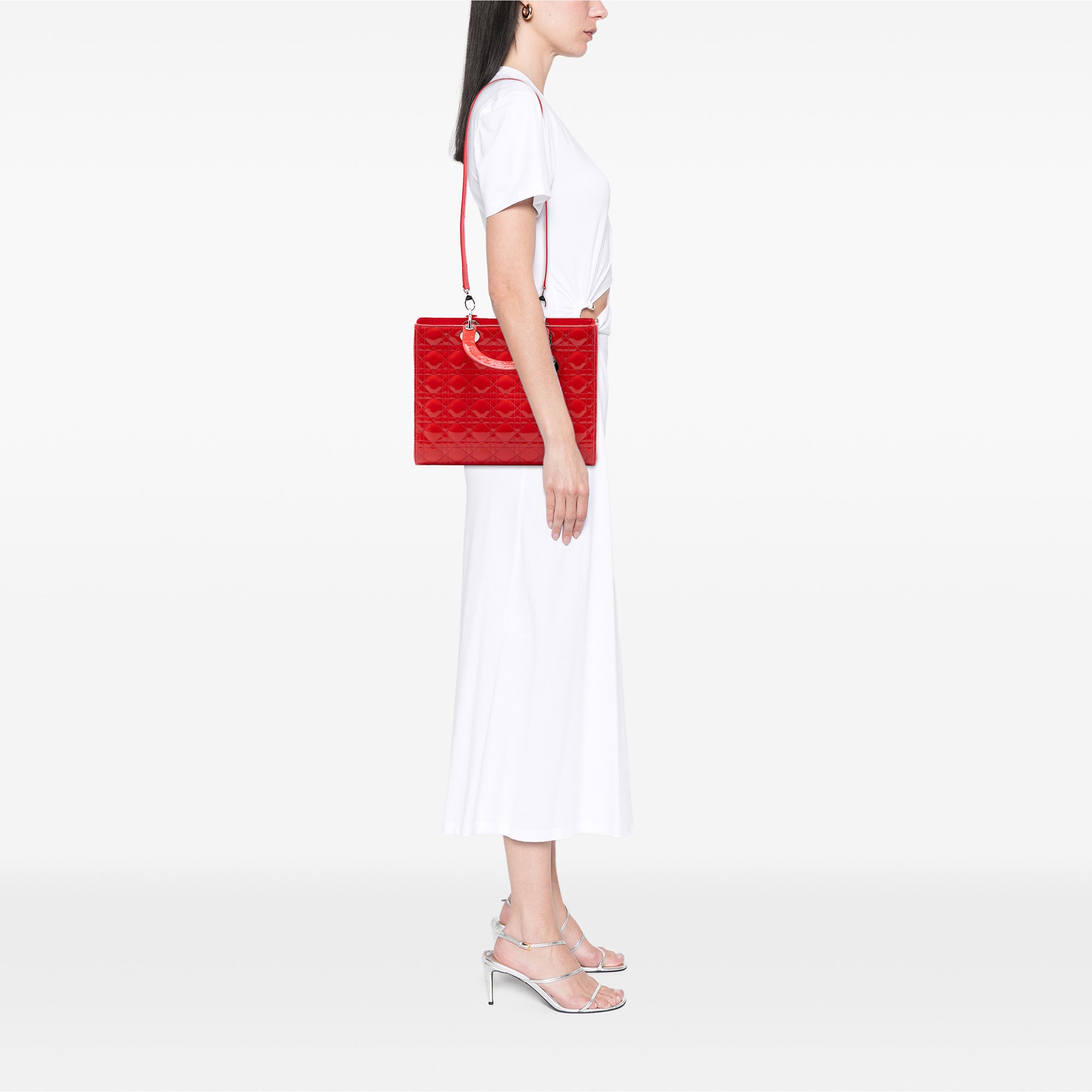 Large Patent Cannage Lady Dior - Image 7