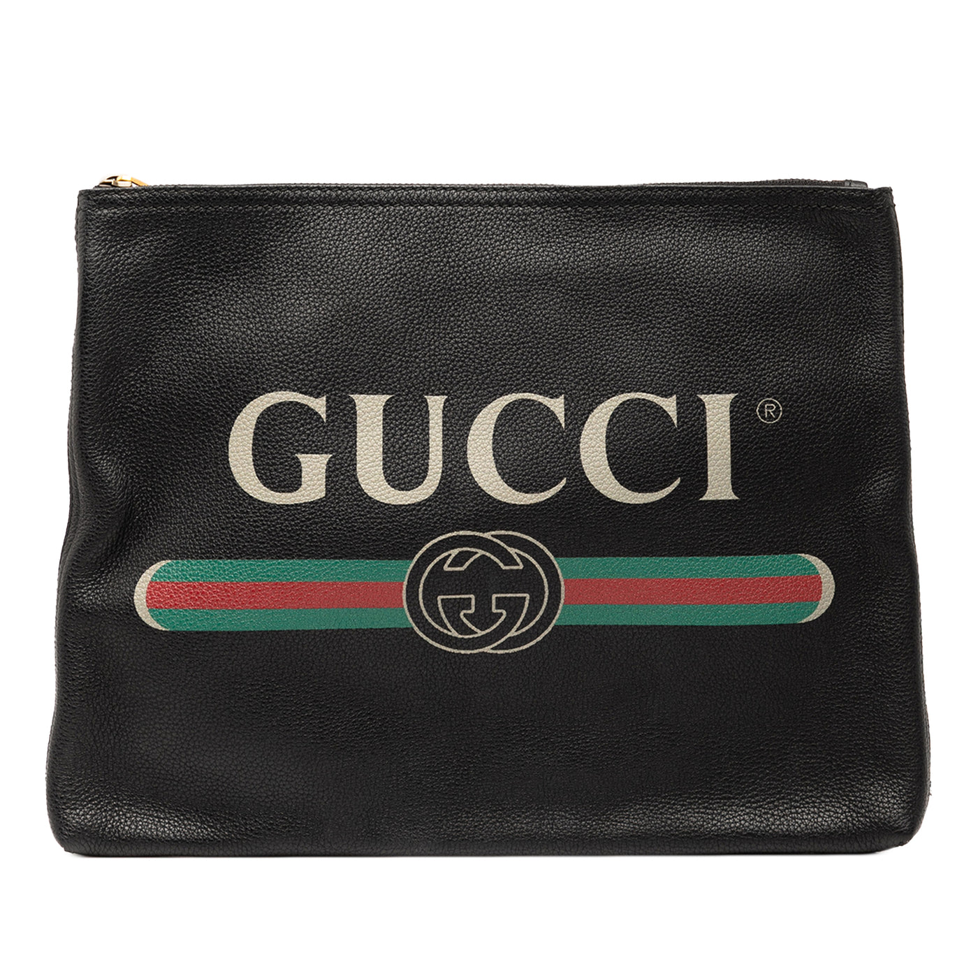 Medium Calfskin Logo Portfolio Clutch - Image 1