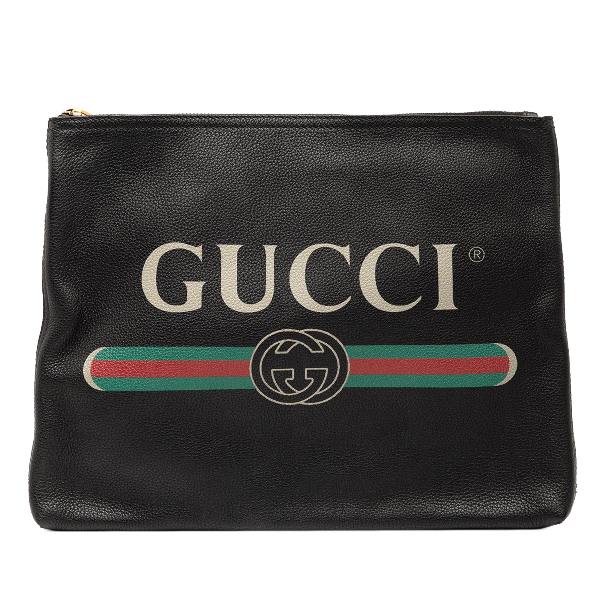 Medium Calfskin Logo Portfolio Clutch - Image 1