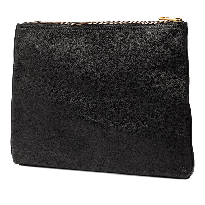 Medium Calfskin Logo Portfolio Clutch - Image 2