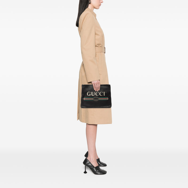 Medium Calfskin Logo Portfolio Clutch - Image 7