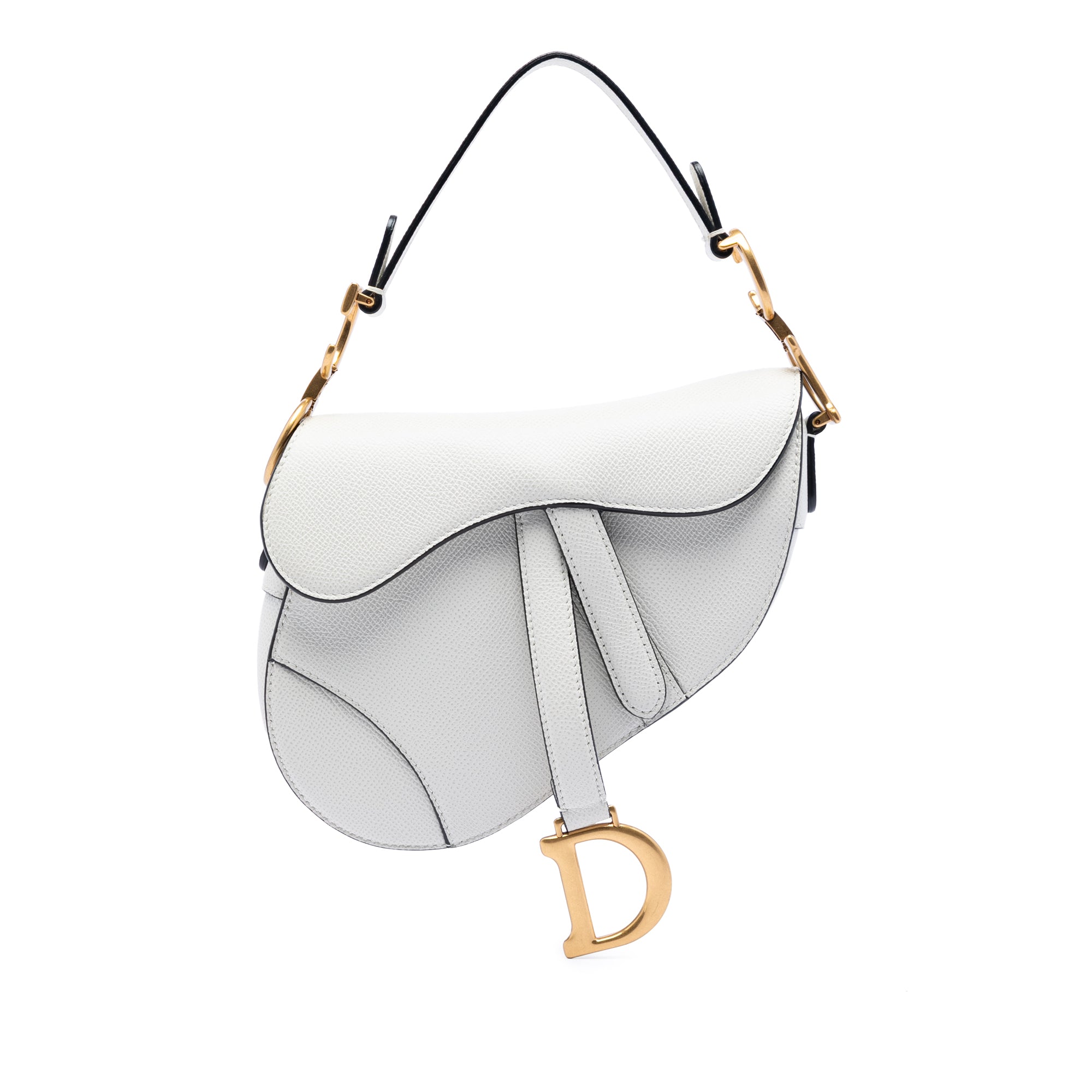 Mini Grained Calfskin Saddle Bag - Image 1