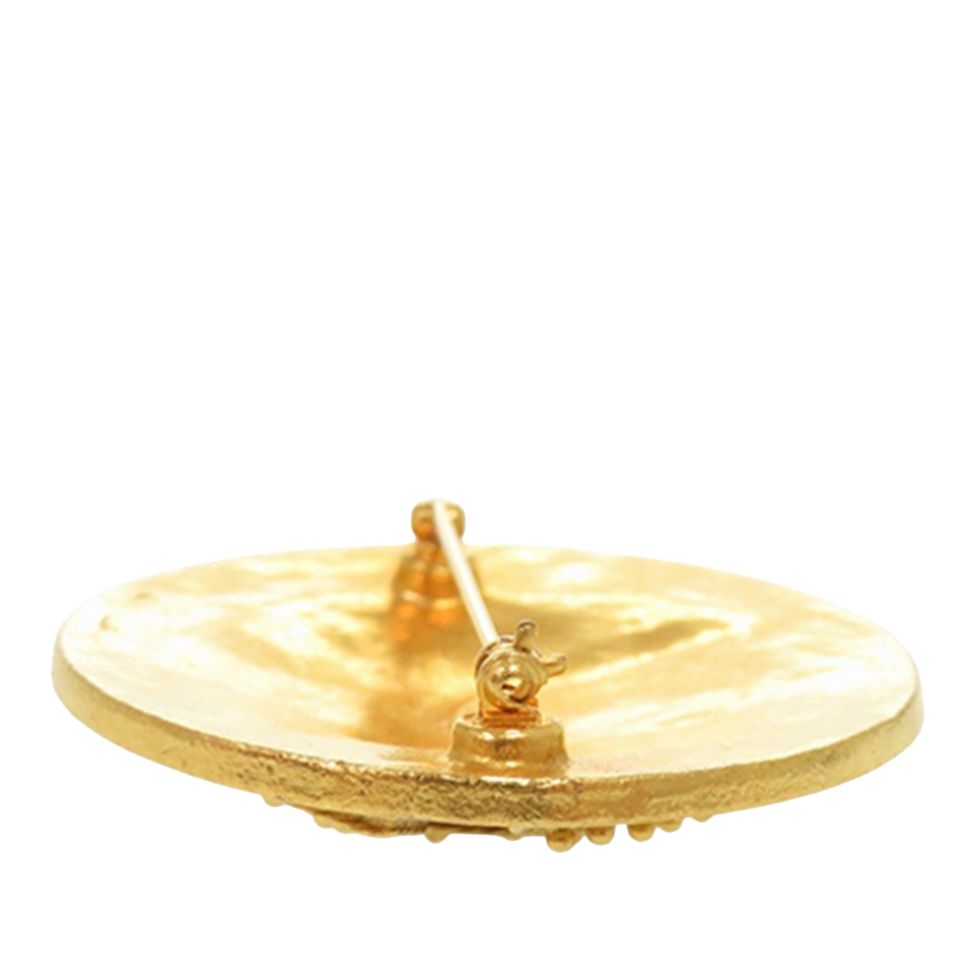 CC Gold Plated Medallion Pin Brooch - Image 6