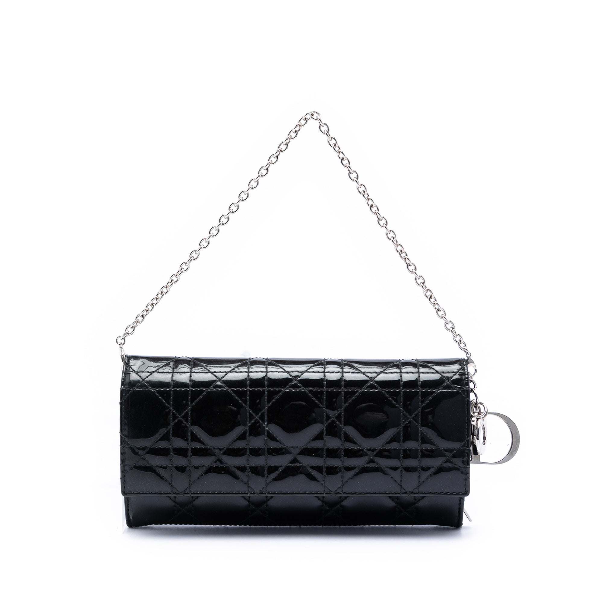 Patent Cannage Lady Dior Wallet On Chain - Image 1