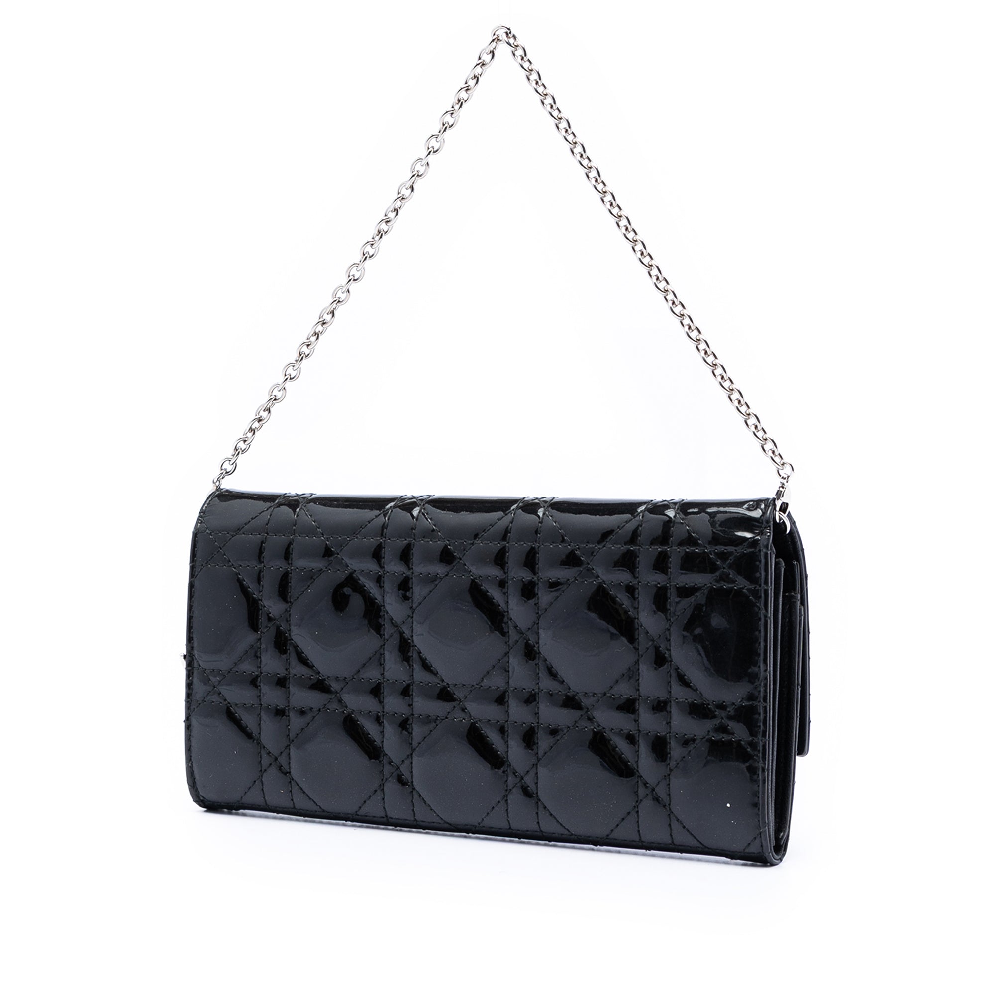 Patent Cannage Lady Dior Wallet On Chain - Image 2