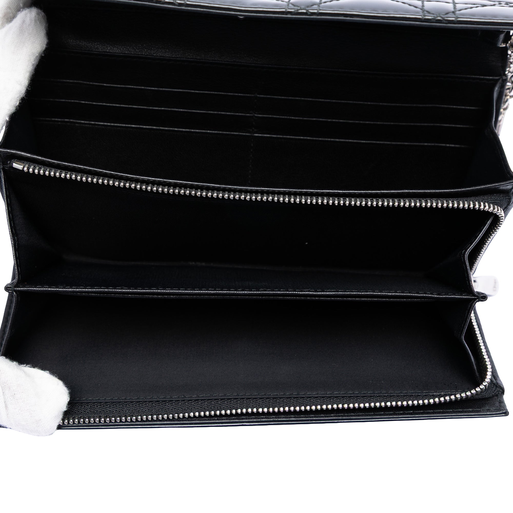 Patent Cannage Lady Dior Wallet On Chain - Image 4