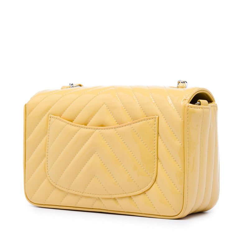 Mini Rectangular Classic Chevron Patent Single Flap - Image 2