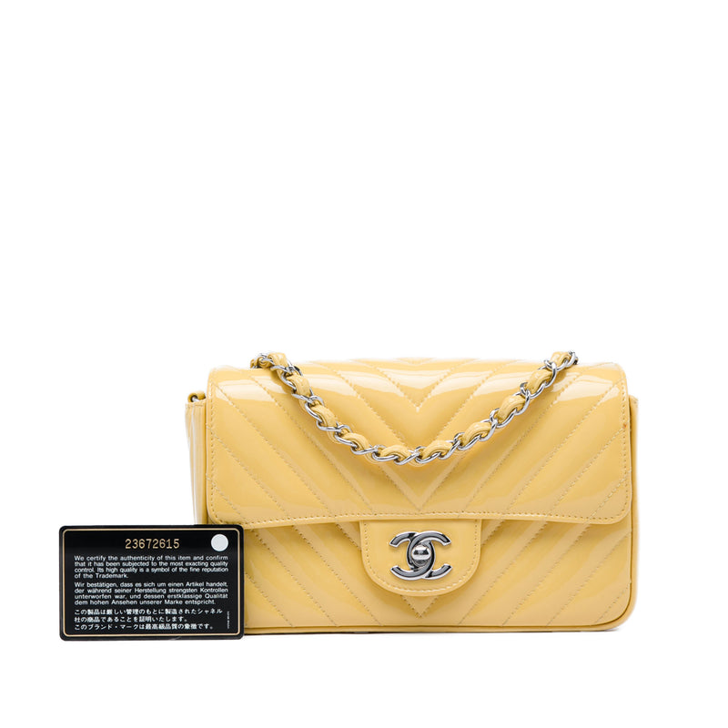 Mini Rectangular Classic Chevron Patent Single Flap - Image 7