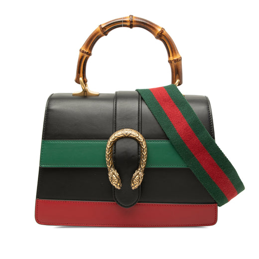 Medium Bamboo Dionysus Web Leather Satchel - Image 1