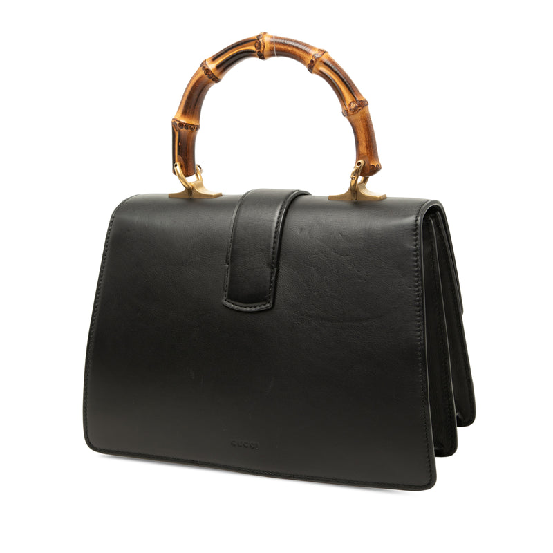 Medium Bamboo Dionysus Web Leather Satchel - Image 2