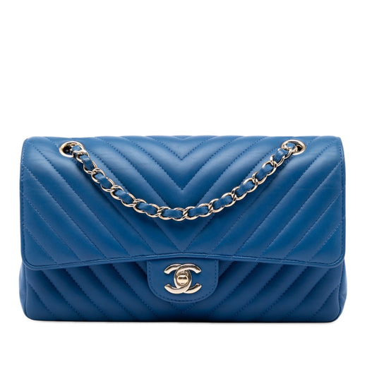 Medium Classic Chevron Lambskin Double Flap - Image 1