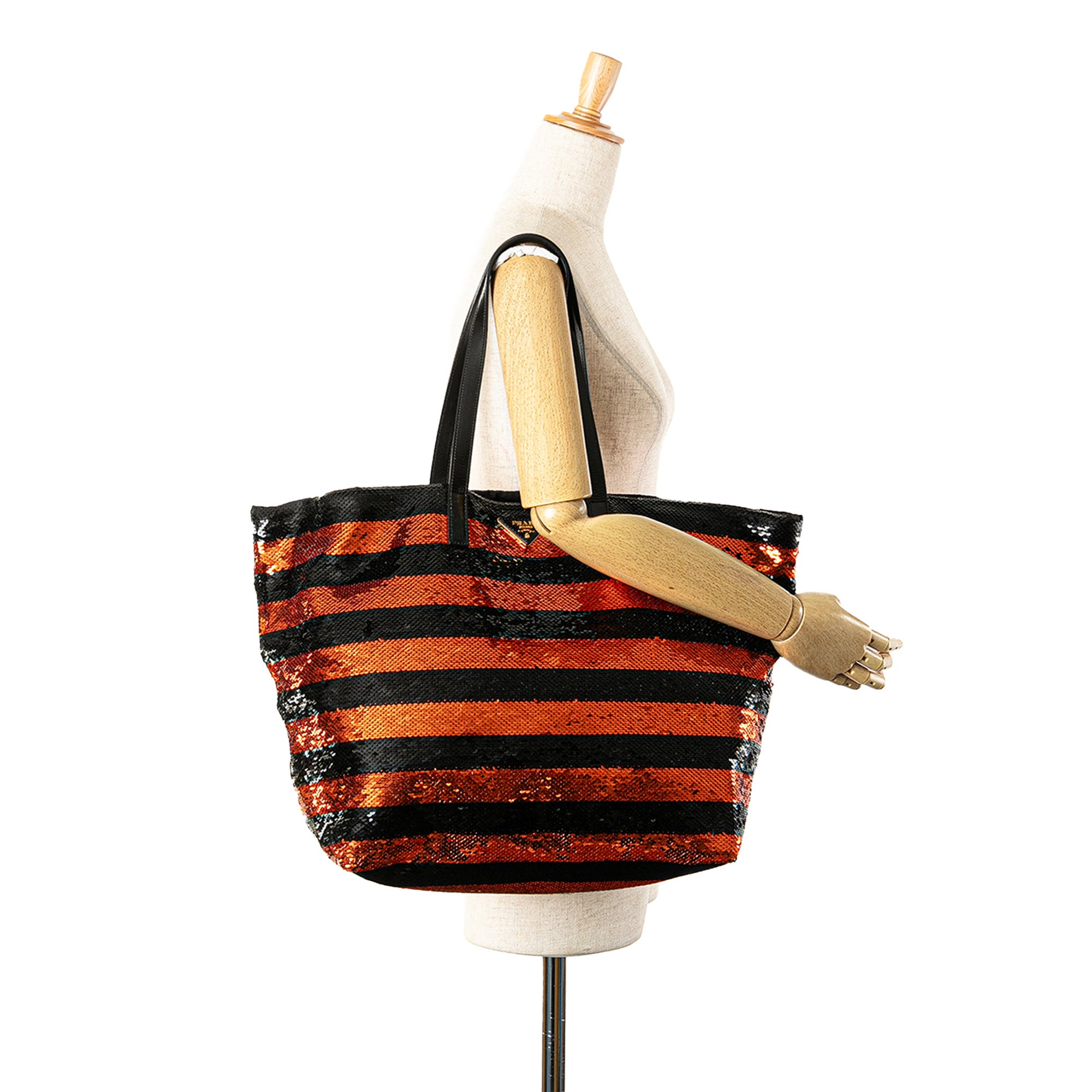 Satin Sequin Stripes Tote - Image 13