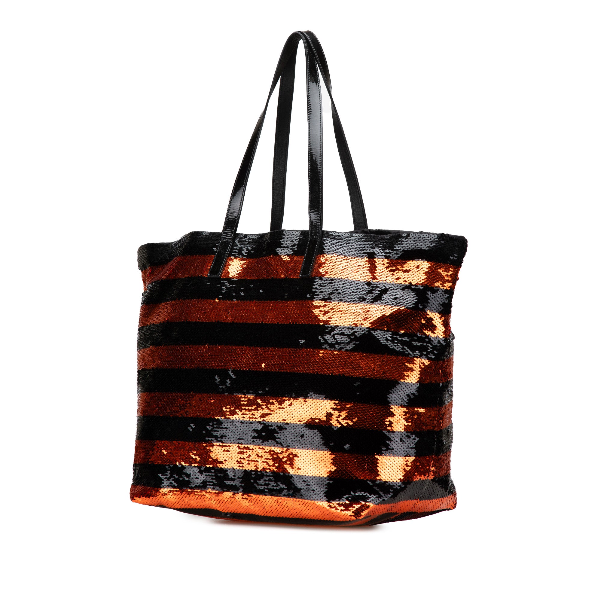 Satin Sequin Stripes Tote - Image 2