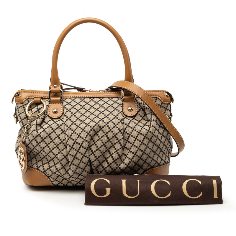 Diamante Canvas Sukey Satchel - Image 9