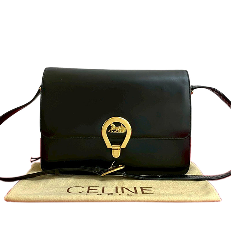 Calfskin Horse Carriage Shoulder Bag - Image 10