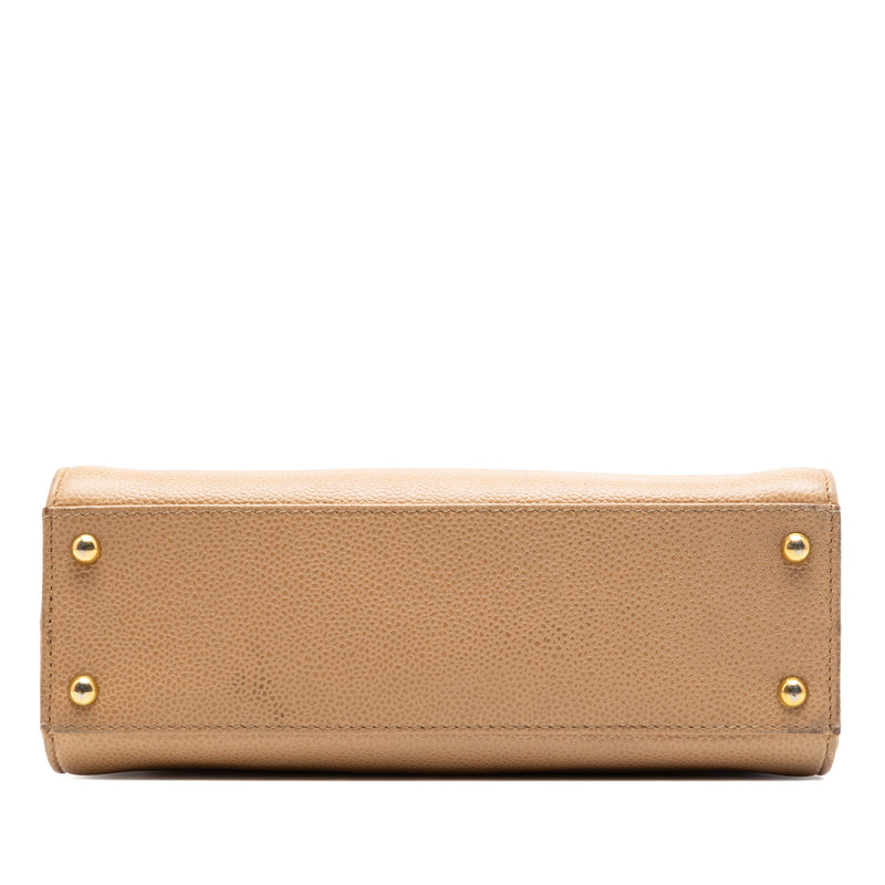 CC Caviar Turn Lock Tote - Image 3