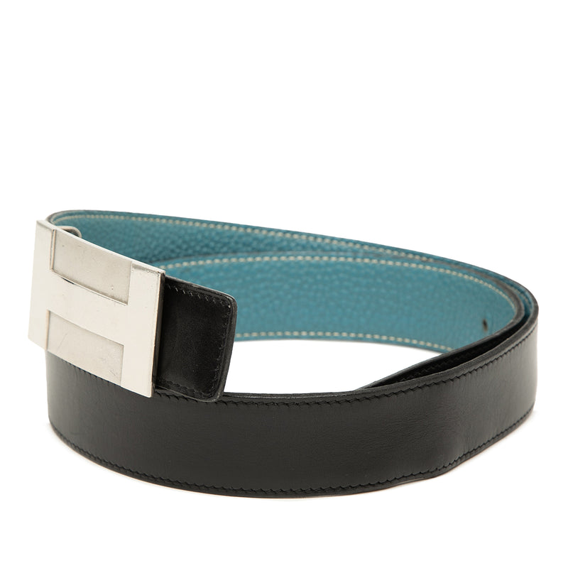 Box Calf and Togo H Plate Reversible Belt - Image 2