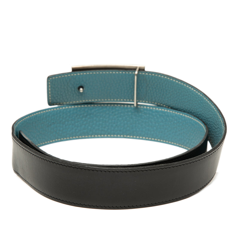 Box Calf and Togo H Plate Reversible Belt - Image 3