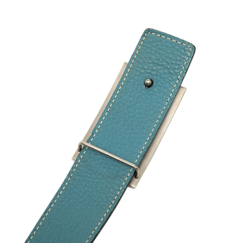 Box Calf and Togo H Plate Reversible Belt - Image 8