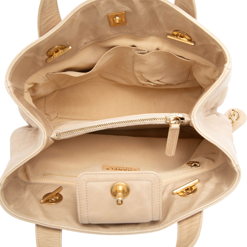 Small Quilted Calfskin In The Mix Satchel - Image 4