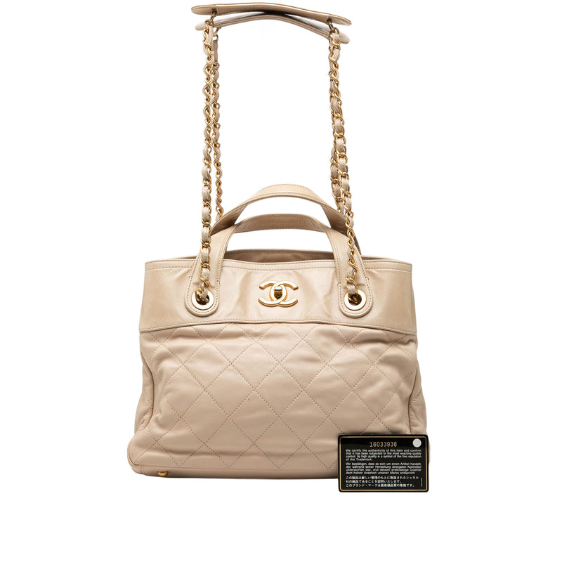Small Quilted Calfskin In The Mix Satchel - Image 8