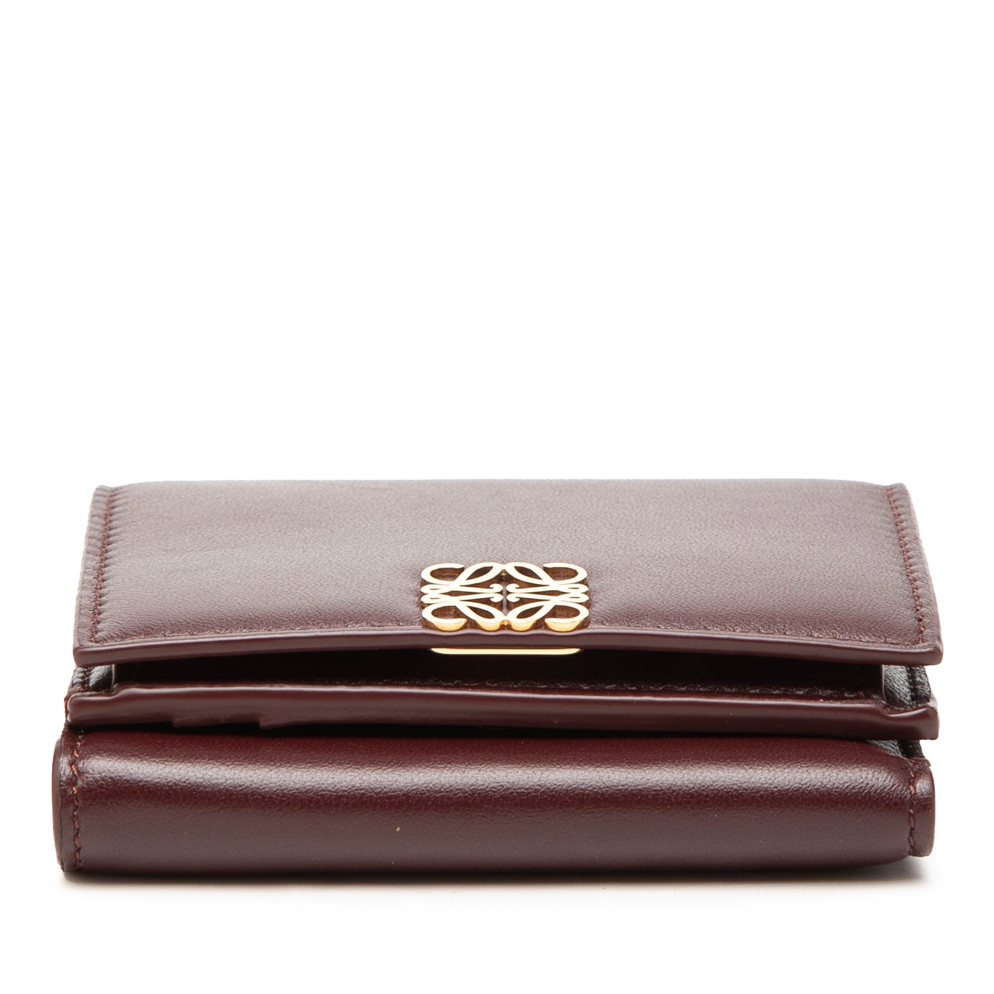 Leather Anagram Trifold Wallet - Image 3